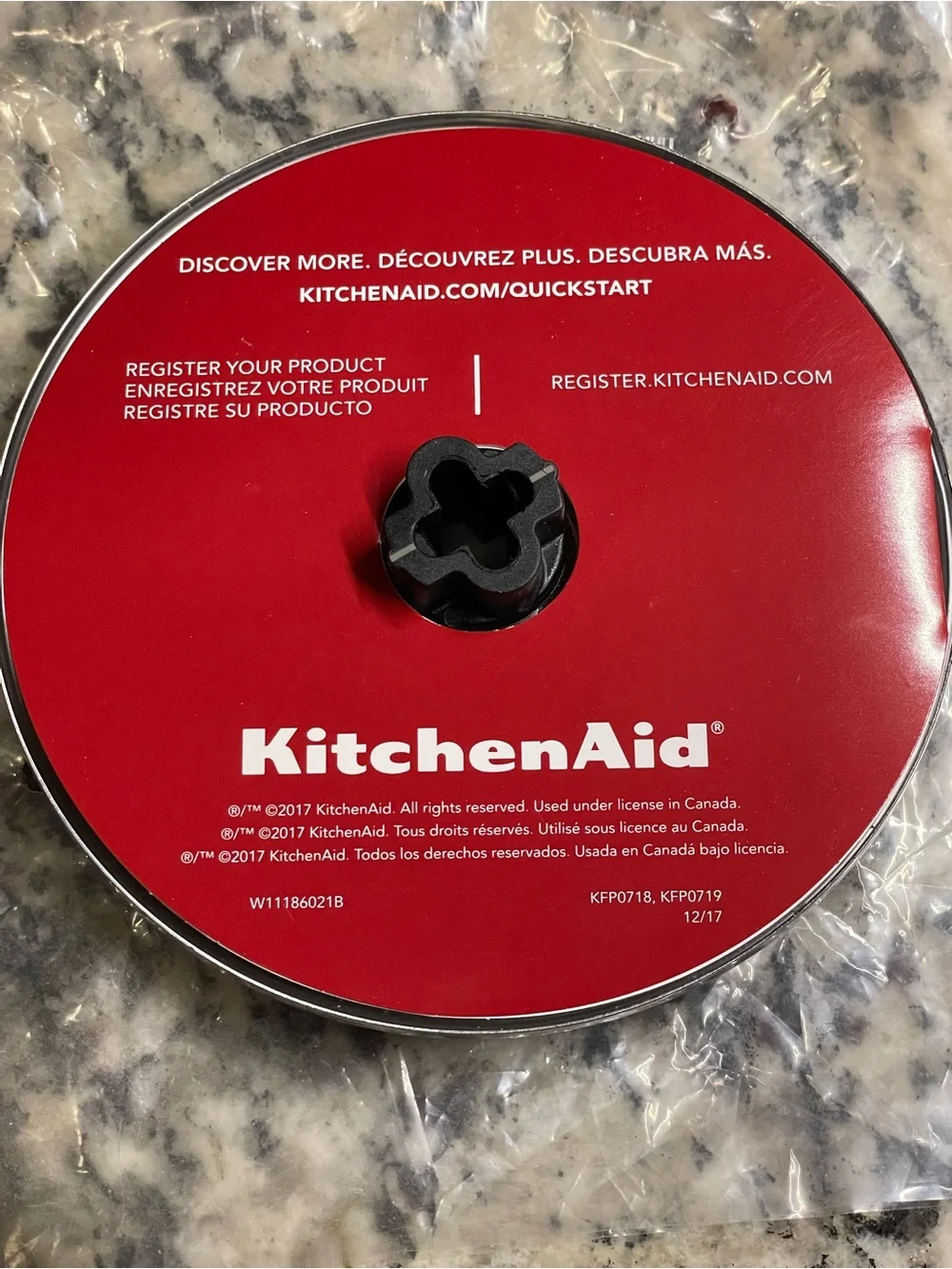 KitchenAid *New* Medium Shred Slicing Blade Disc (Only the Disc)